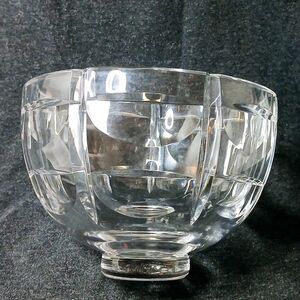 Orrefors "Thousand windows" cut crystal bowl.
